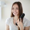 Cordless Negative Ion Hair Straightener Brush Rechargeable Mini Styling Comb with 12 Heating Levels Anti-scald 30S Preheating 30Mins Auto Sleep LCD Di